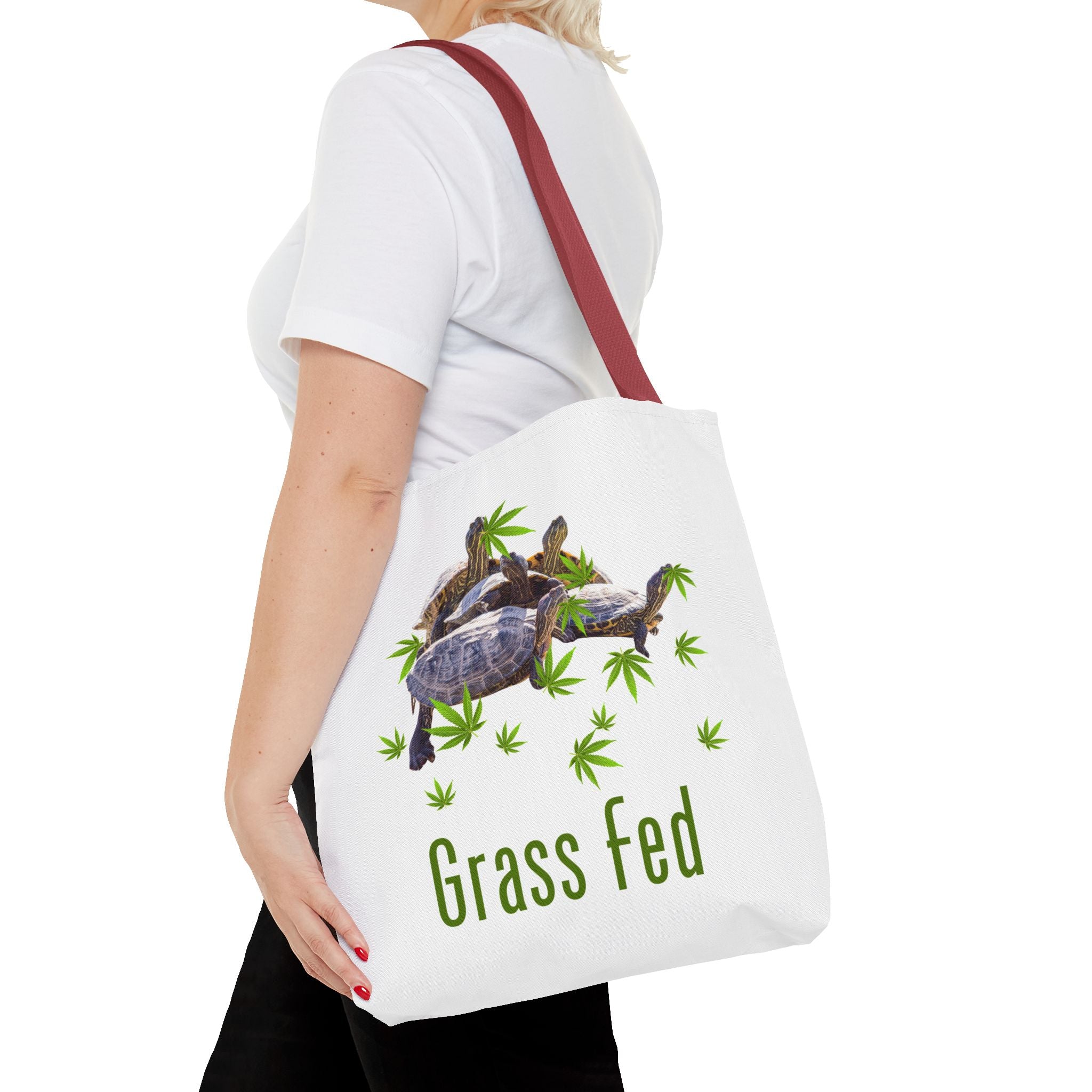 Eco-Friendly Turtle Tote Bag, Grass Fed Design, Reusable Shopping Bag, Animal Lover Gift, Beach Tote, Sustainable Fashion