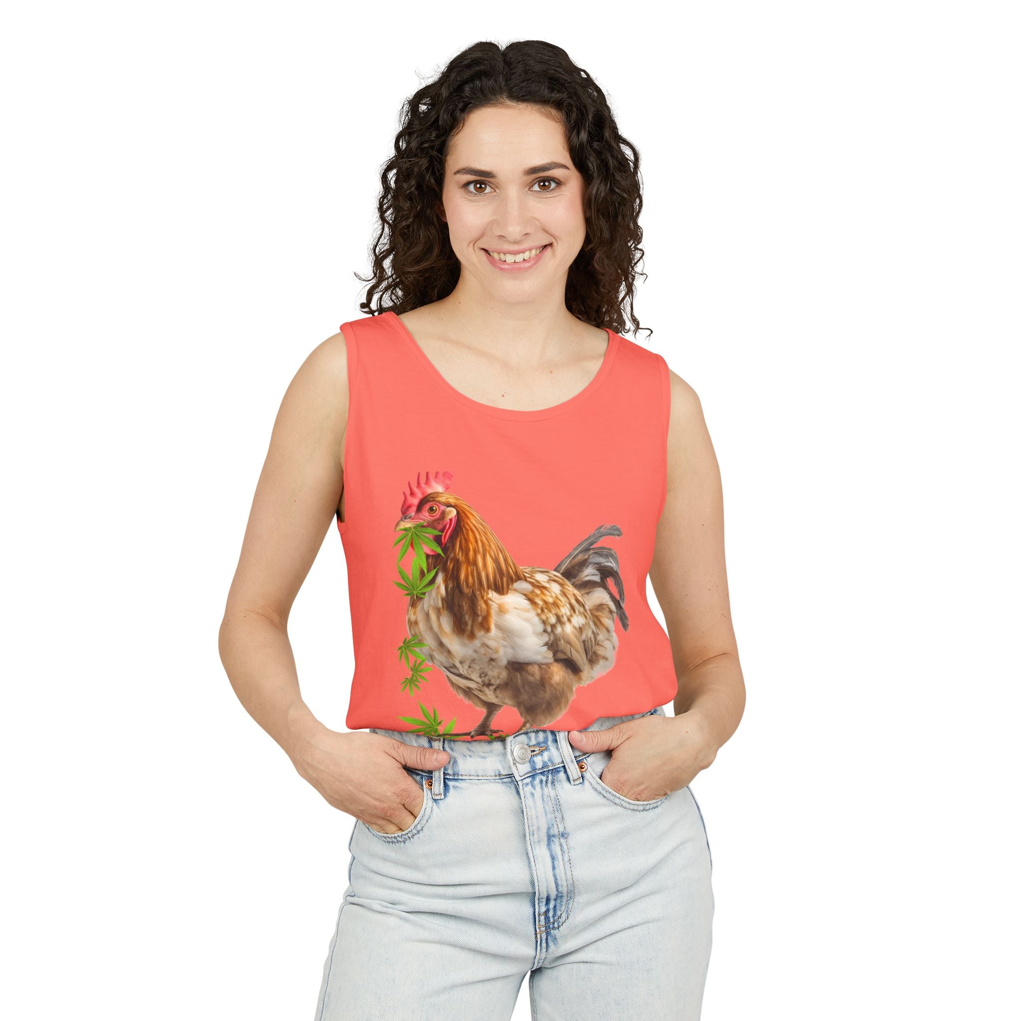 Grass Fed Chicken Tank Top, Unisex Graphic Tee, Casual Summer Apparel, Farm Fresh Gift, Eco-Friendly Fashion