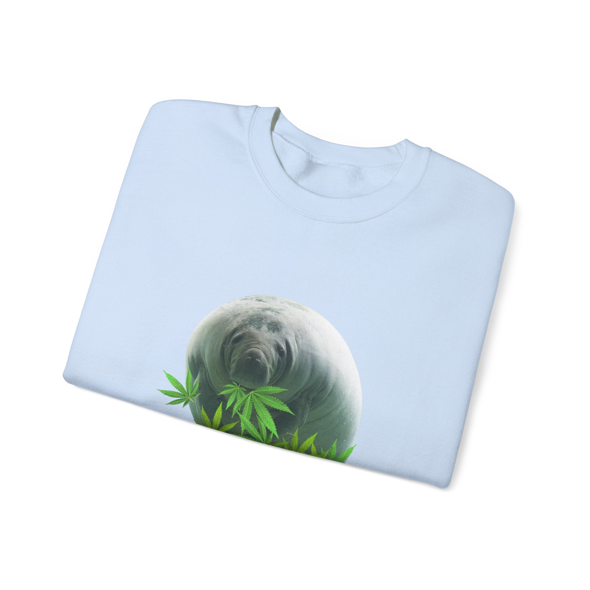 Grass Fed Manatee Crewneck Sweatshirt, Unisex Sweatshirt, Cozy Fall Apparel, Nature Lover Gift, Casual Streetwear, Eco-Friendly Fashion
