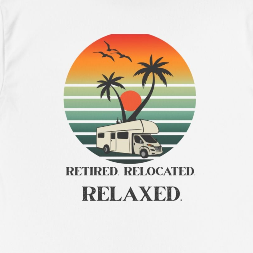 Retired Relocated Relaxed Long Sleeve Tee | Unisex Lightweight Tee for Nature Lovers, Perfect Gift for Retirees, Cozy Casual Wear
