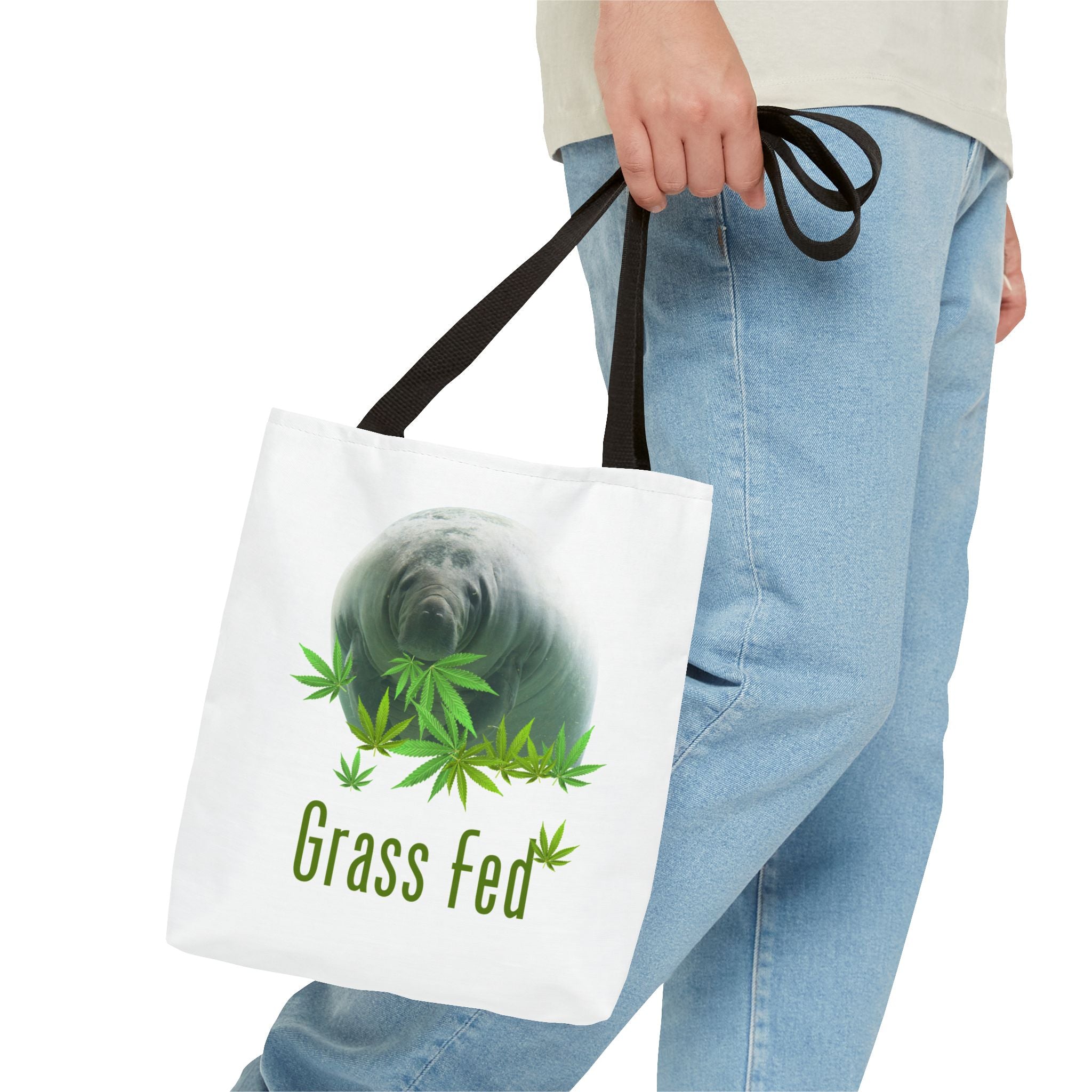 Grass Fed Tote Bag - Eco-Friendly, Animal Lovers Gift, Shopping, Beach, Reusable Bag