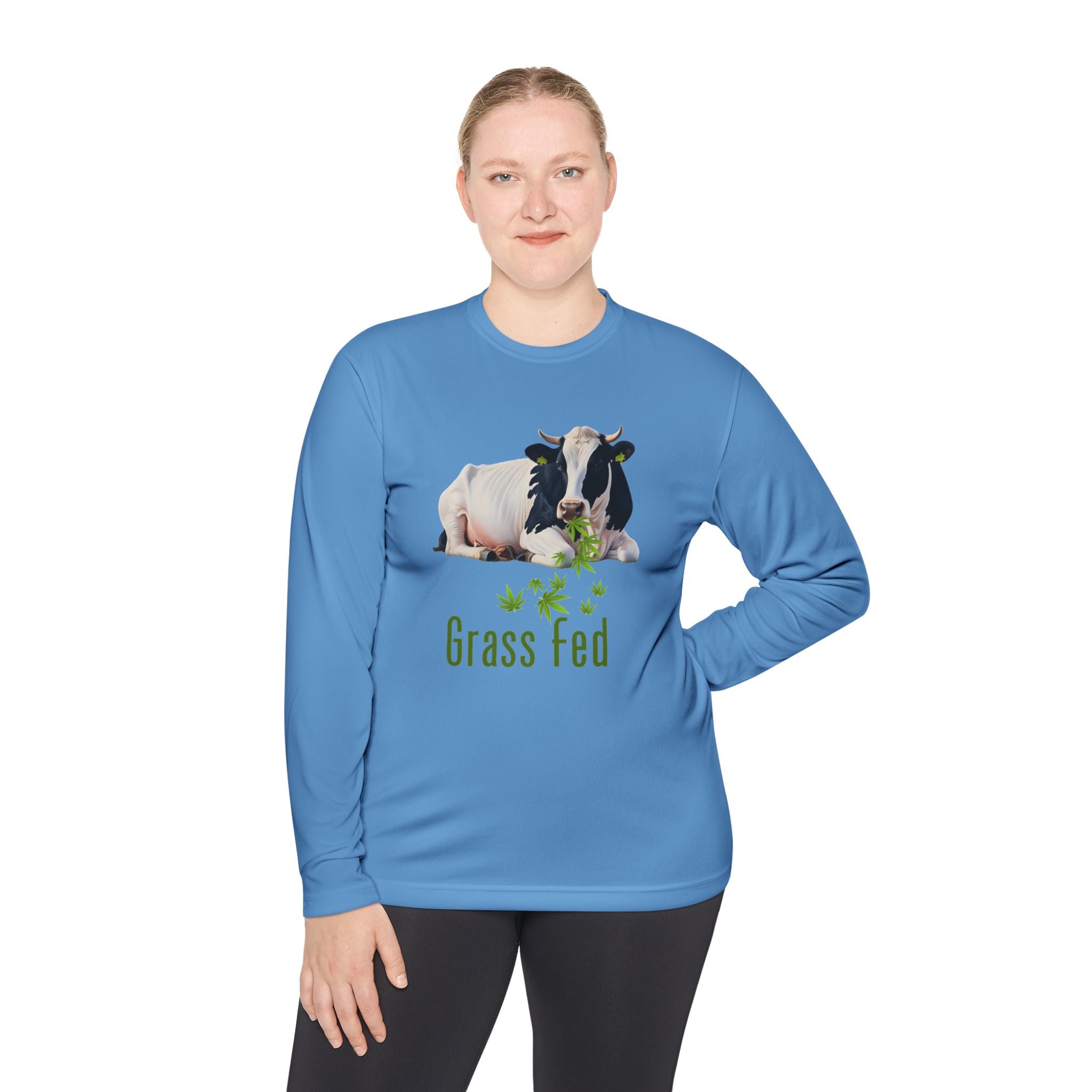 Grass Fed Cow Unisex Long Sleeve Tee, Farm T-Shirt, Animal Lover Gift, Eco-Friendly Apparel, Cute Cow Shirt, Casual Comfortable Wear
