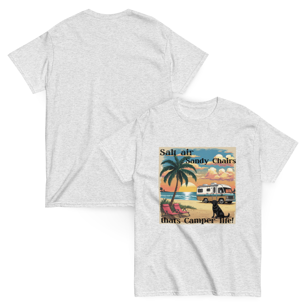 Salt Air and Sandy Chairs – Coastal Camper Tee