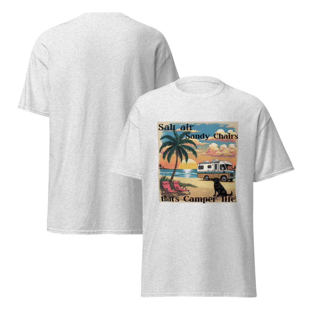 Salt Air and Sandy Chairs – Coastal Camper Tee