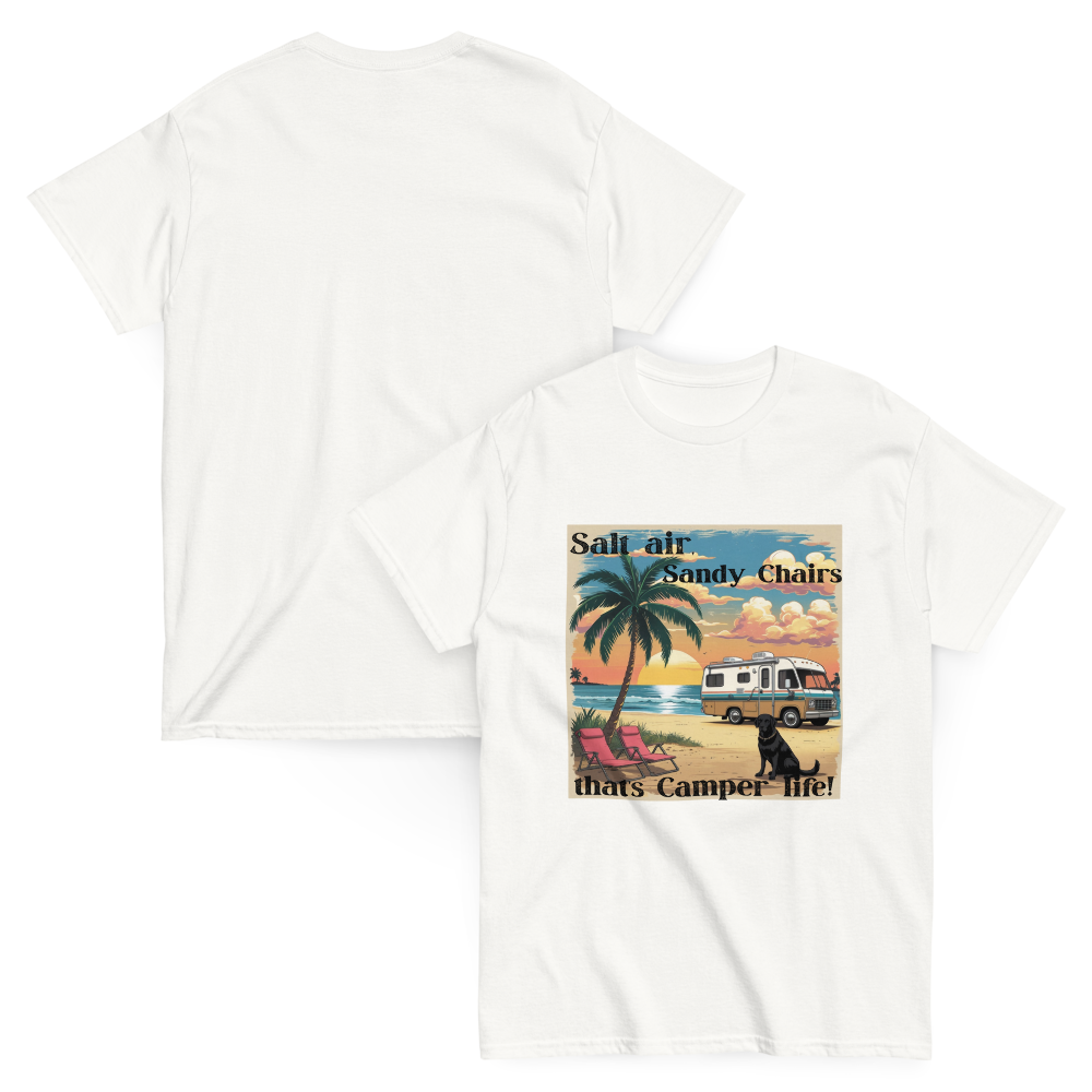 Salt Air and Sandy Chairs – Coastal Camper Tee