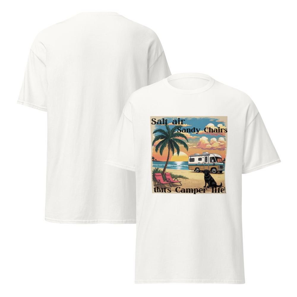 Salt Air and Sandy Chairs – Coastal Camper Tee